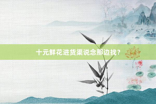 十元鲜花进货渠说念那边找？